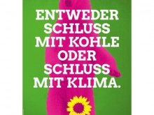 Plakat, vierfarbig, Motiv Klimabär, Botschaft: Es gibt keine Alternative zum sofortigen Klimaschutz